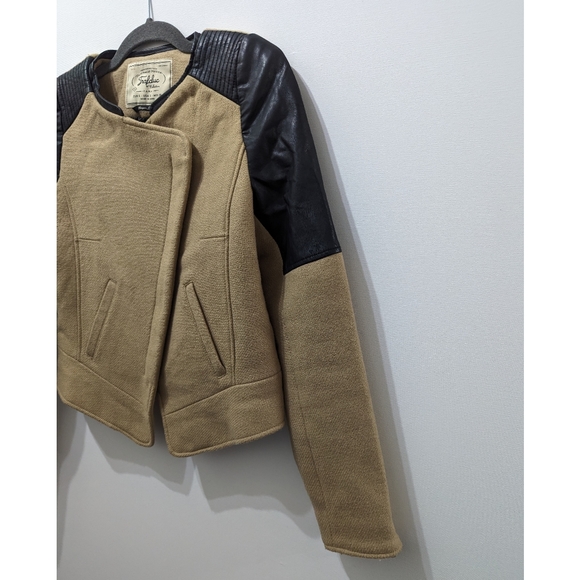 ZARA TRAFALUC Two Tone Wool Blend Motorcycle Jacket Size S - Picture 3 of 16